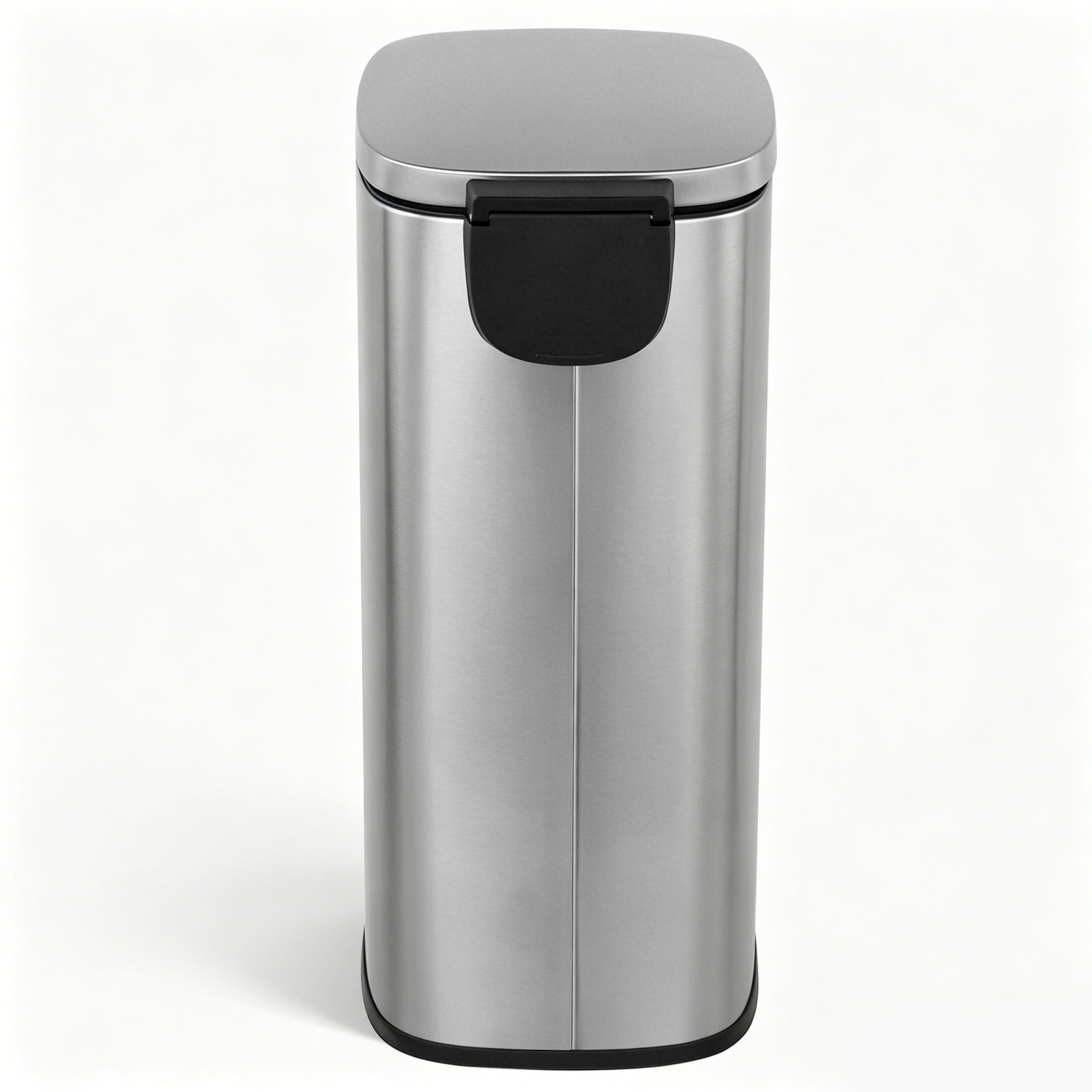Innovaze 13 Gallon/50 Liter Slim Stainless Steel Step-on Trash Can for Kitchen Laundry Room, Silver