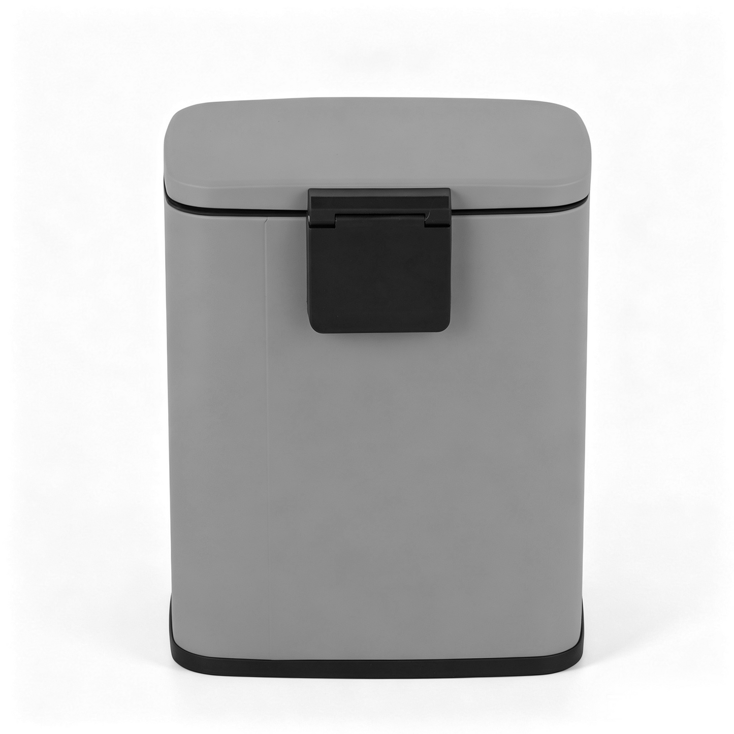 Innovaze 5.3 Gallon/20 Liter Rectangular Stainless Steel step-on Trash Can for bathroom, bedroom, office, Matte Grey