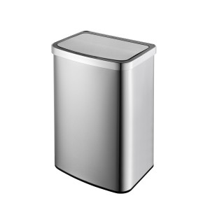 Collections-Innovaze USA-13.2 Gal./50 Liter Stainless Steel Rectangular Motion Sensor Trash Can for Kitchen
