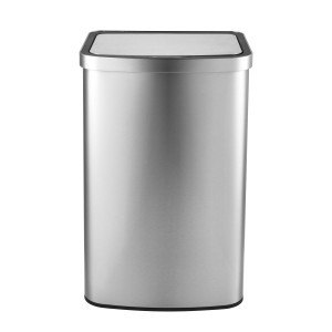 Collections-Innovaze USA-15.6 Gal./60 Liter Stainless Steel Rectangular Motion Sensor Trash Can for Kitchen