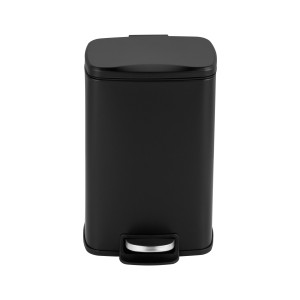 Collections-Innovaze USA-1.3 Gal./5 Liter Rectangular Matt Black Step-on Trash Can for Bathroom and Office