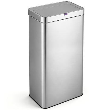 Innovaze 21 Gallon / 80 Liter Stainless Steel Touchless Motion Sensor Trash Can for Kitchen, Silver