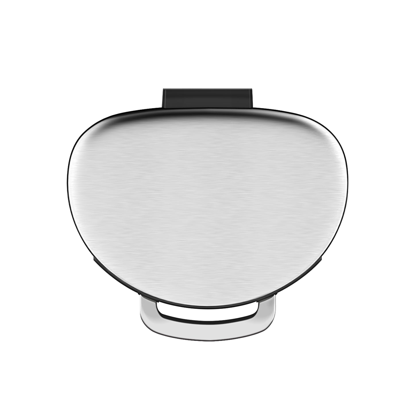 Innovaze 10.6 Gallon/40 Liter Stainless Steel Step Trash Can, Space-Saving Semi-Round Kitchen Trash Can, Silver
