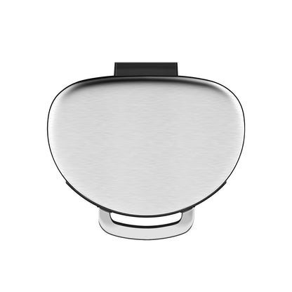 Innovaze 10.6 Gallon/40 Liter Stainless Steel Step Trash Can, Space-Saving Semi-Round Kitchen Trash Can, Silver