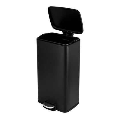 Innovaze Innovaze 8 Gal./30 Liter Rectangular step-on Trash Can for kitchen, Matt Black