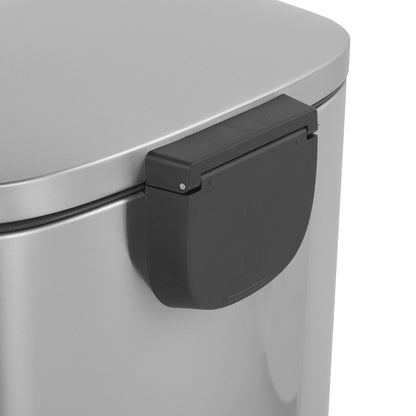 Innovaze 13 Gallon/50 Liter Oval Shape Stainless Steel Step-on Trash Can for Kitchen