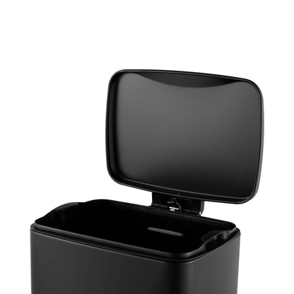Innovaze Innovaze 8 Gal./30 Liter Rectangular step-on Trash Can for kitchen, Matt Black