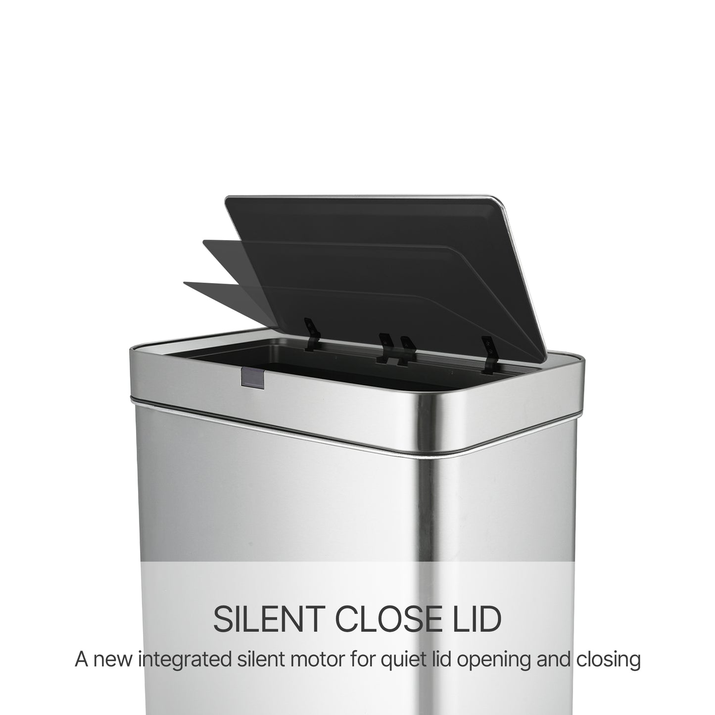 Innovaze 21 Gallon / 80 Liter Stainless Steel Touchless Motion Sensor Trash Can for Kitchen, Silver