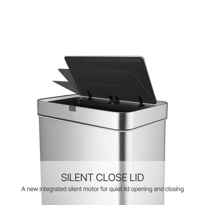 Innovaze 21 Gallon / 80 Liter Stainless Steel Touchless Motion Sensor Trash Can for Kitchen, Silver