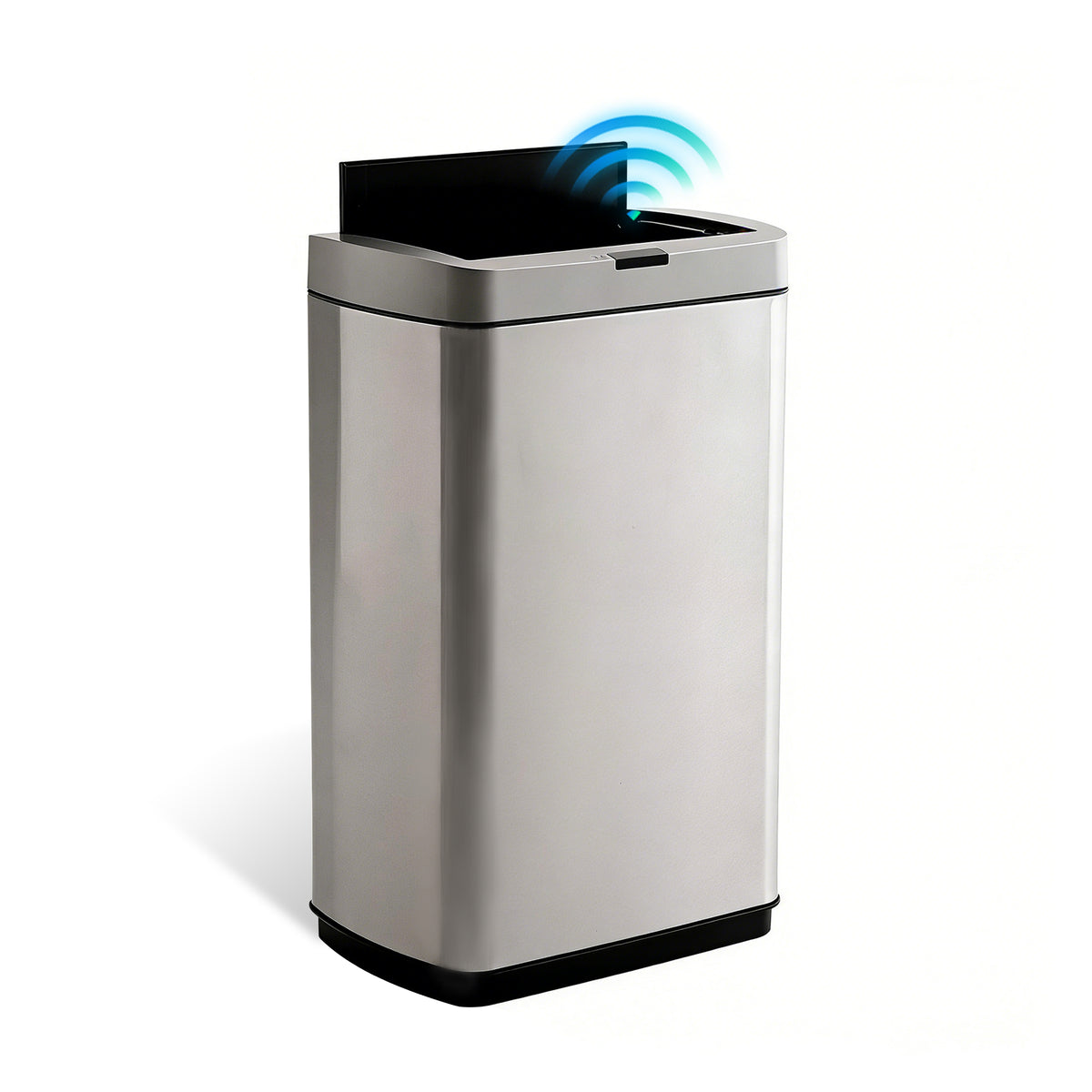 Innovaze 13 Gallon Stainless Steel Motion Sensor Trash Can with Butterfly Lid for Kitchen, Includes 26 Trash Bags, Silver