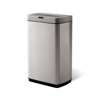 Innovaze 13 Gallon Stainless Steel Motion Sensor Trash Can with Butterfly Lid for Kitchen, Includes 26 Trash Bags, Silver