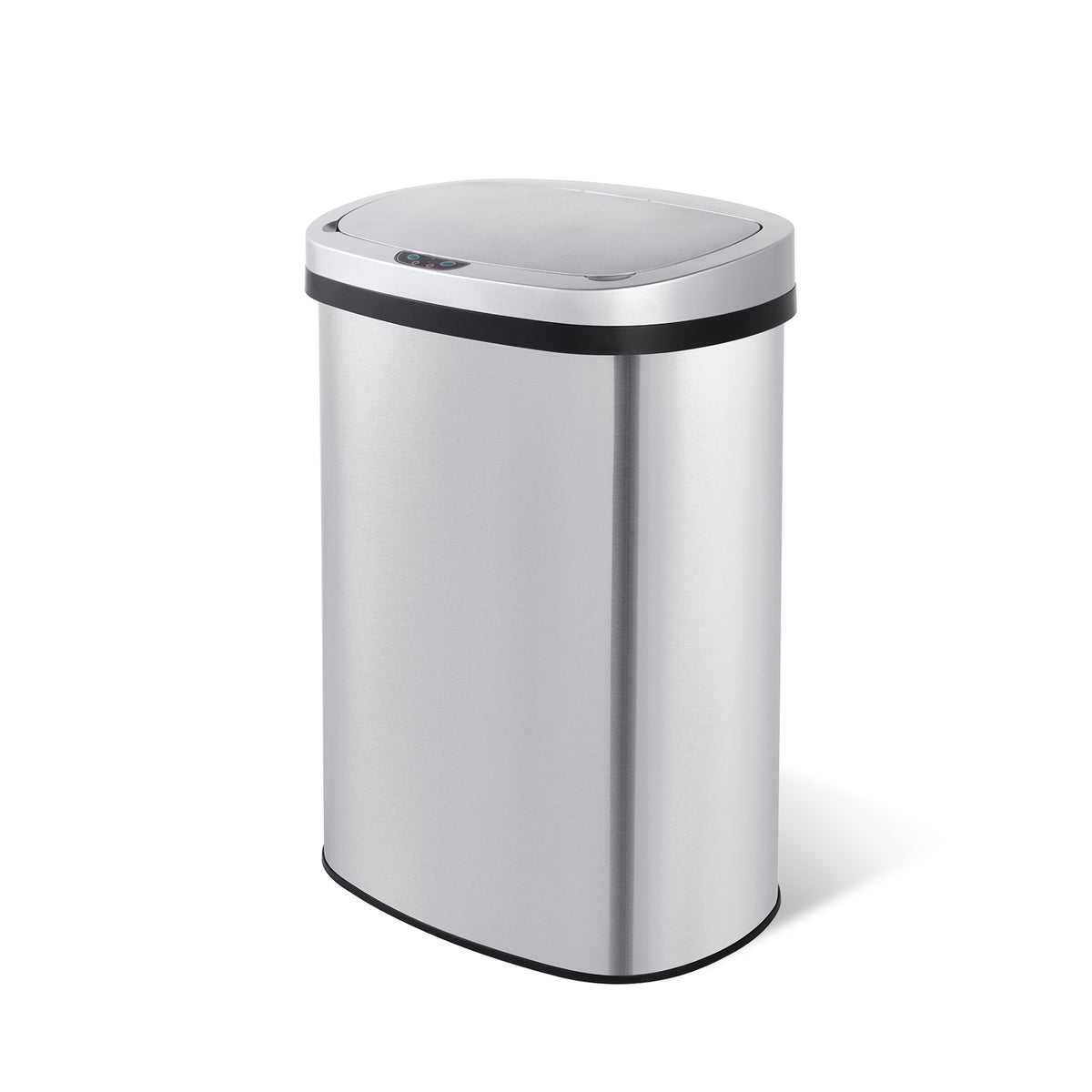 Innovaze 13.2 Gallon Motion Sensor Trash Can, Stainless Steel Oval Kitchen Garbage Can, Silver