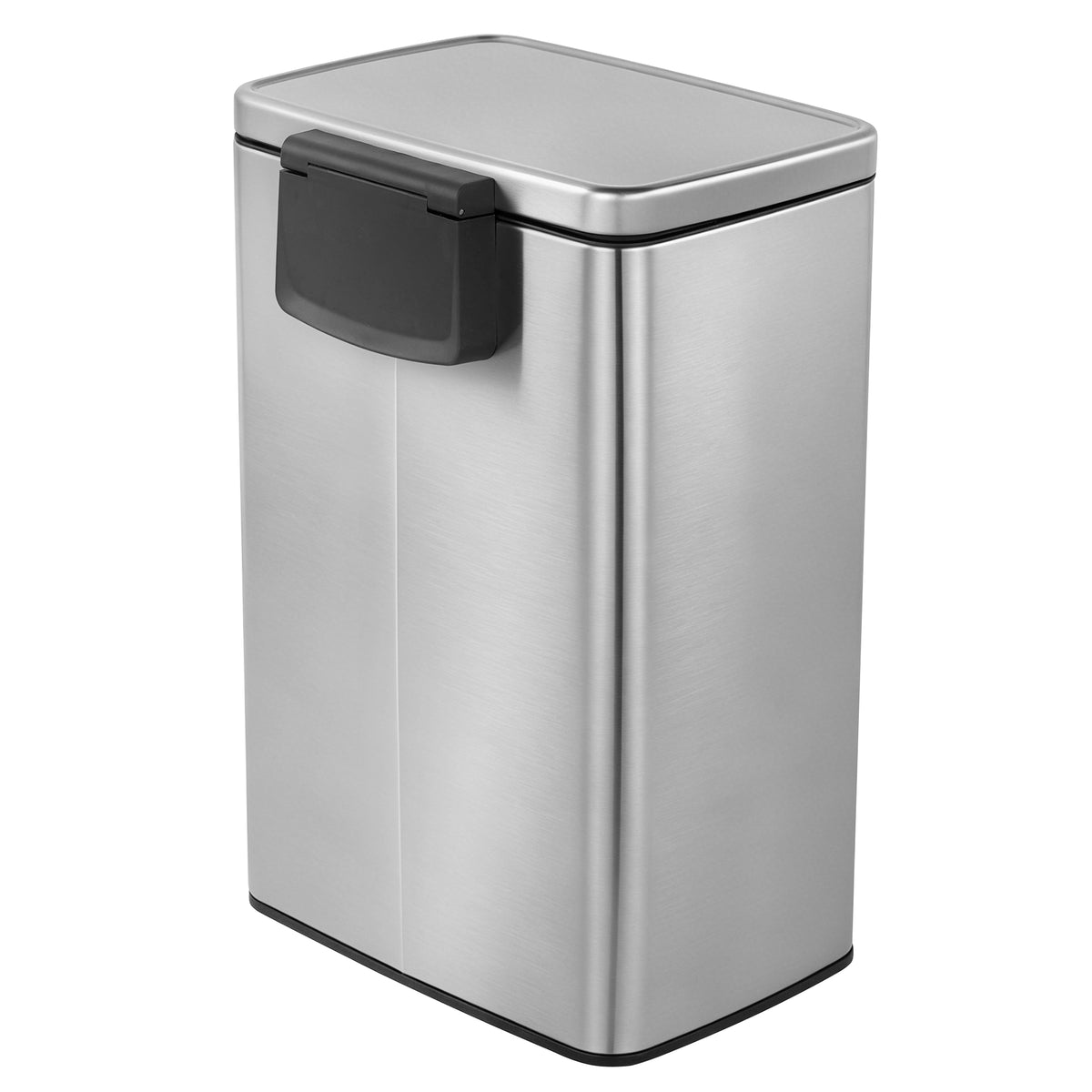 Innovaze 13 Gallon/50 Liter Rectangular Stainless Steel Step-on Trash Can for Kitchen