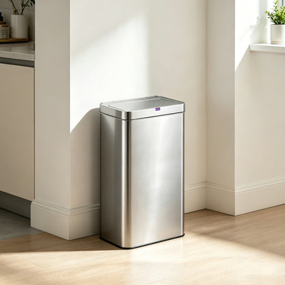 Innovaze 21 Gallon / 80 Liter Stainless Steel Touchless Motion Sensor Trash Can for Kitchen, Silver