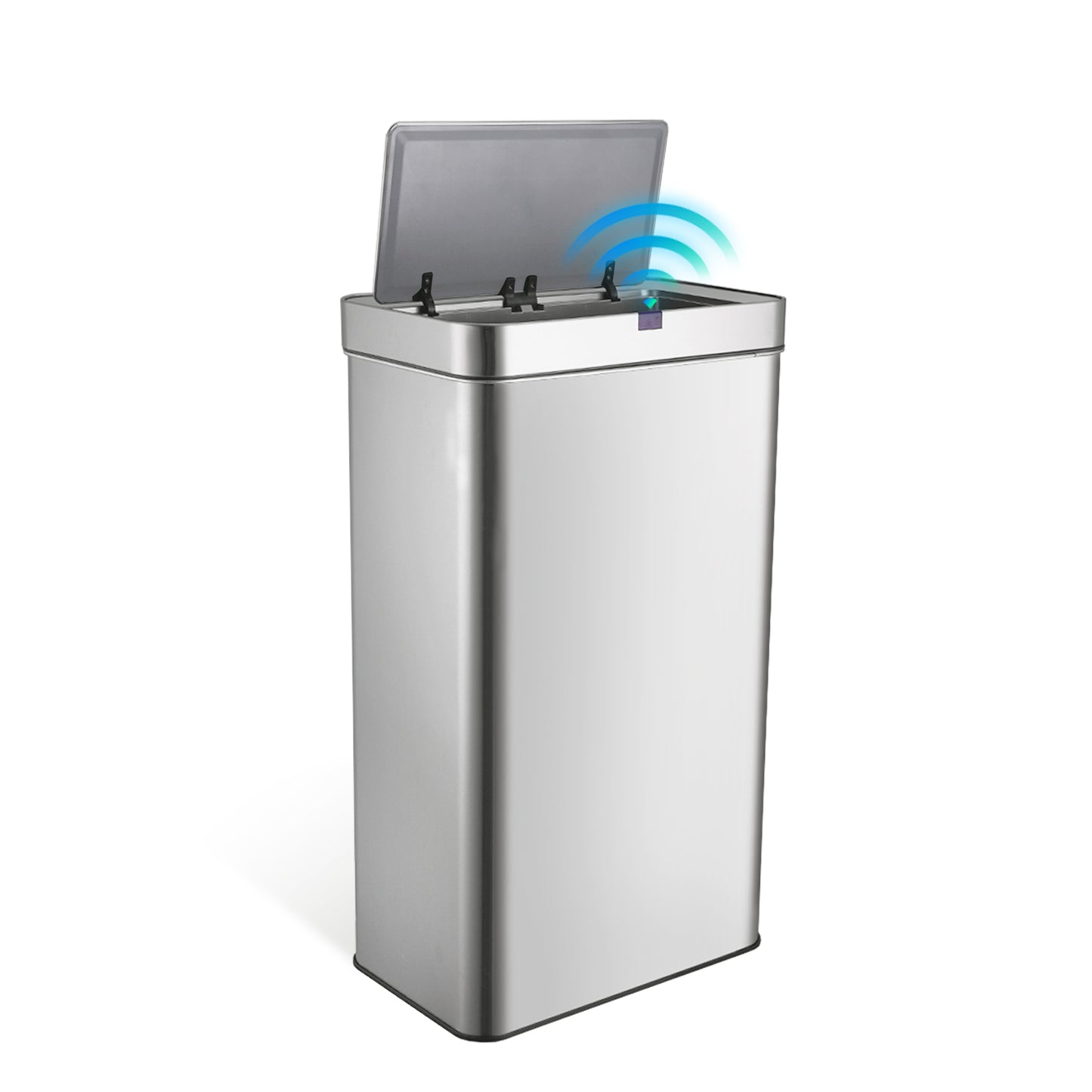 Innovaze 18 Gallon Stainless Steel Rectangular Motion Sensor Trash Can for Kitchen