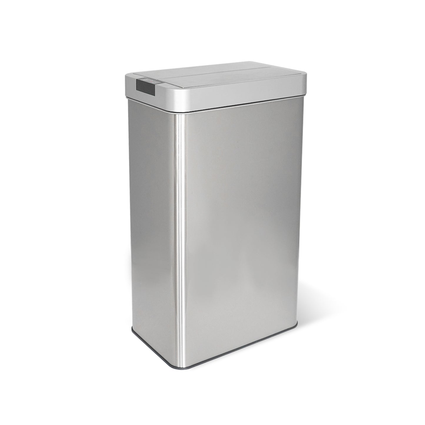 Innovaze 16 Gallon Stainless Steel Slim Motion Sensor Trash Can with Plastic Butterfly Lid, Includes 26 Trash Bags, Silver