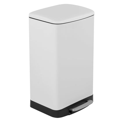 Innovaze 11 Gallon/40 Liter Stainless Steel Rectangular Step-on Trash Can for Kitchen