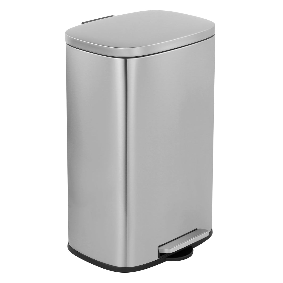 Innovaze 13 Gallon/50 Liter Oval Shape Stainless Steel Step-on Trash Can for Kitchen